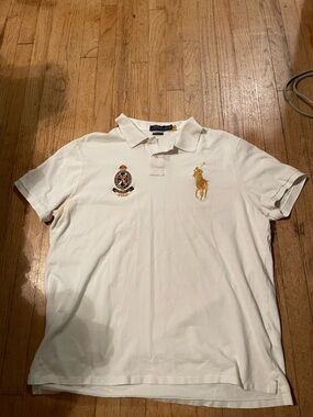 Polo by Ralph Lauren White Polo with Gold Pony Embroidery